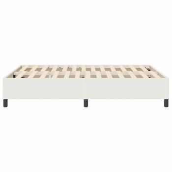 Boxspringbett Creme 160x200 cm Cord-Stoff