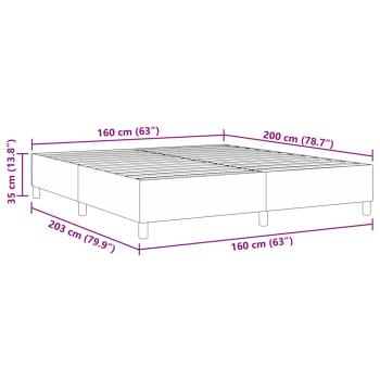 Boxspringbett Creme 160x200 cm Cord-Stoff