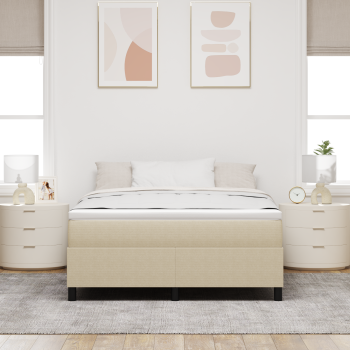 Boxspringbett Lichtgrün Grau 160x200 cm Corduroy Stoff
