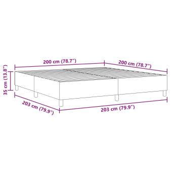 Boxspringbett Hellgrau 200x200 cm aus Cord