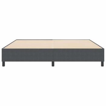 Boxspringbett Dunkelgrau 200x200 cm Cord-Stoff