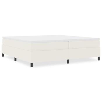 Boxspringbett Creme 200x200 cm Cordstoff