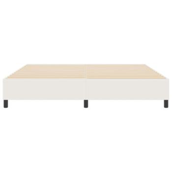 Boxspringbett Creme 200x200 cm Cordstoff