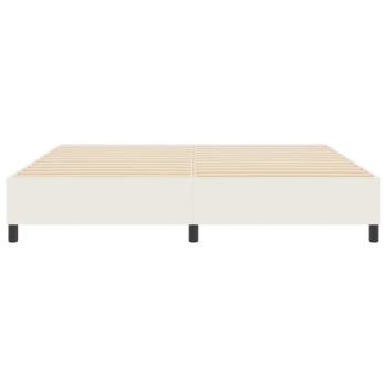 Boxspringbett Creme 200x200 cm Cordstoff