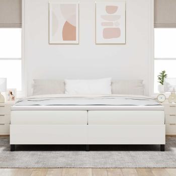 Boxspringbett Creme 200x200 cm Cordstoff