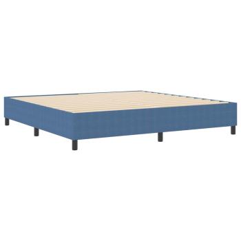 Boxspringbett Blau 200x200 cm Cord-Stoff