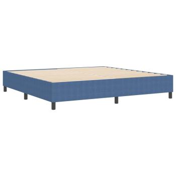 Boxspringbett Blau 200x200 cm Cord-Stoff