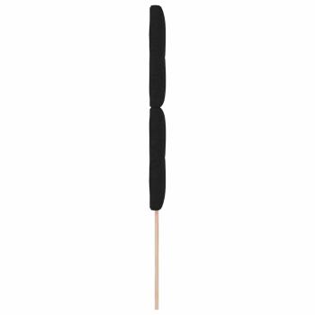 Kopfteil mit Knopfheftung Schwarz 80 cm Stoff