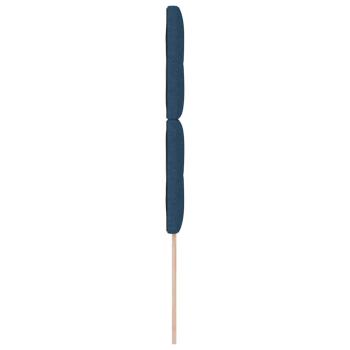 Kopfteil Mit Knopfheftung Blau 80 cm Stoff