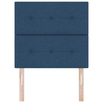 Kopfteil mit Knopfheftung Blau 90 cm Stoff