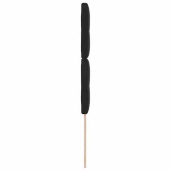 Kopfteil Mit Knöpfen Gepolstert Schwarz 90 cm Samt