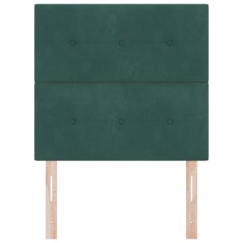 Kopfteil Knopfheftung Dunkelgrün 90 cm Samt