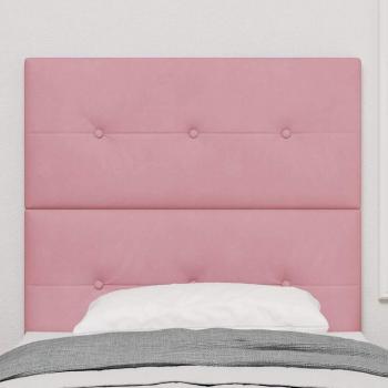 Kopfteil Mit Knopfheftung Rosa 90 cm Samt