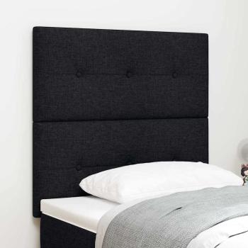 ARDEBO.de - Kopfteil Knopfgepolstert Schwarz 100 cm Stoff
