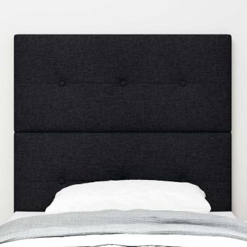 Kopfteil Knopfgepolstert Schwarz 100 cm Stoff