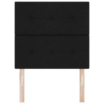 Kopfteil Knopfgepolstert Schwarz 100 cm Stoff