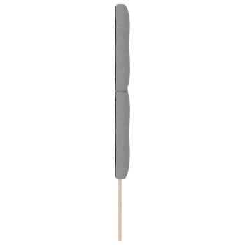 Kopfteil Mit Knopf-Optik Hellgrau 140 cm Stoff