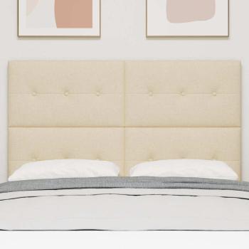 Kopfteil mit Knopfheftung Creme 140 cm Stoff