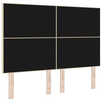 Kopfteil mit Knopfheftung Creme 140 cm Stoff