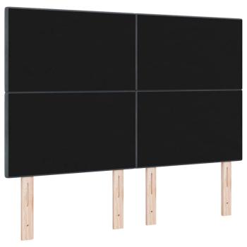 Kopfteil mit Knopfheftung Dunkelgrau 140 cm Samt