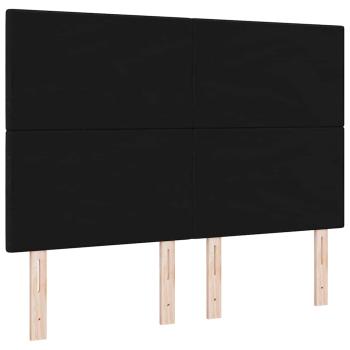 Kopfteil Knopfgepolstert Schwarz 160 cm Stoff