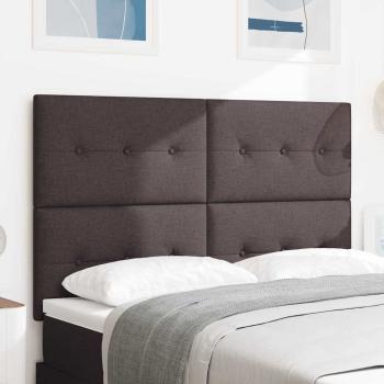 Kopfteil mit Knopfheftung Dunkelbraun 160 cm Stoff