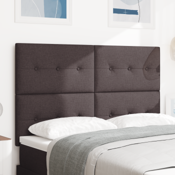 Kopfteil mit Knopfheftung Dunkelbraun 160 cm Stoff