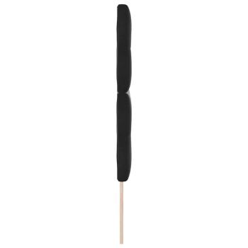 Kopfteil Mit Knöpfen Gepolstert Schwarz 160 cm Samt