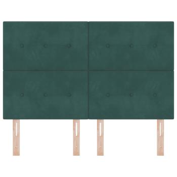 Kopfteil mit Knopfheftung Dunkelgrün 160 cm Samt