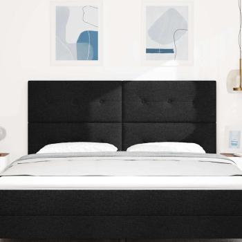 Kopfteil Mit Knopfheftung Schwarz 180 cm Stoff