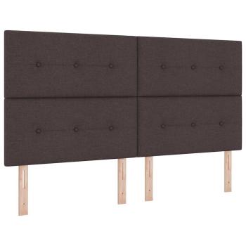 Kopfteil mit Knopfheftung Dunkelbraun 180 cm Stoff