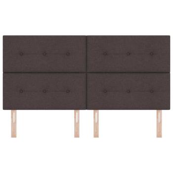Kopfteil mit Knopfheftung Dunkelbraun 180 cm Stoff