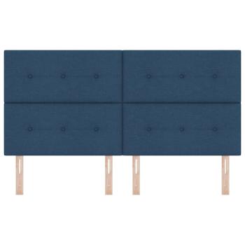 Kopfteil mit Knopfheftung Blau 180 cm Stoff
