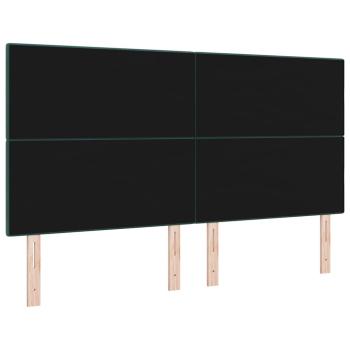 Kopfteil Mit Knopfsteppung Dunkelgrün 180 cm Samt
