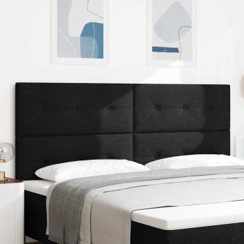 ARDEBO.de - Kopfteil mit Knopfheftung Schwarz 200 cm Stoff
