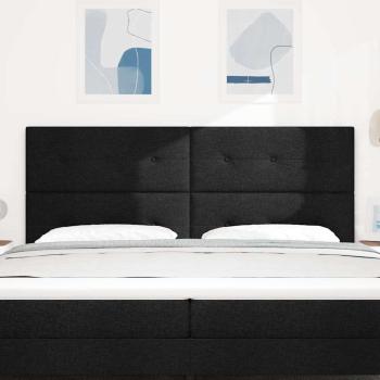 Kopfteil mit Knopfheftung Schwarz 200 cm Stoff