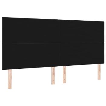 Kopfteil mit Knopfheftung Schwarz 200 cm Stoff