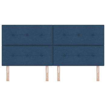 Kopfteil Gepolstert Blau 200 cm Stoff