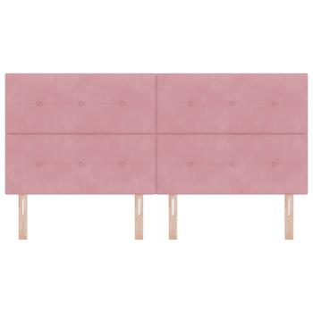 Kopfteil Rosa 200 cm Samt