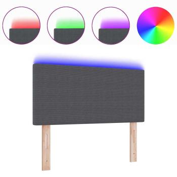 LED Kopfteil Einfaches Design Dunkelgrau 80 cm aus Cord-Stoff