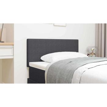 LED Kopfteil mit LED-Lichtleisten Dunkelgrau 80 cm Cordstoff