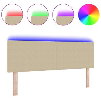 LED Kopfteil Einfaches Design Lichtgrün Grau 72 cm Cordstoff