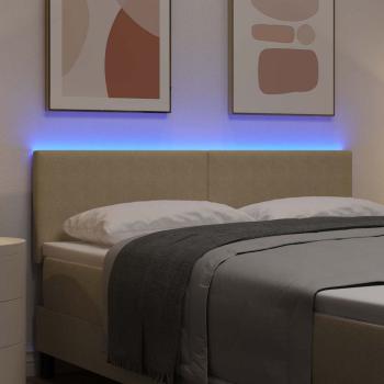LED Kopfteil Einfaches Design Lichtgrün Grau 72 cm Cordstoff
