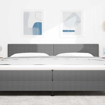 LED Kopfteil Einfaches Design Hellgrau 100 cm Cord-Stoff
