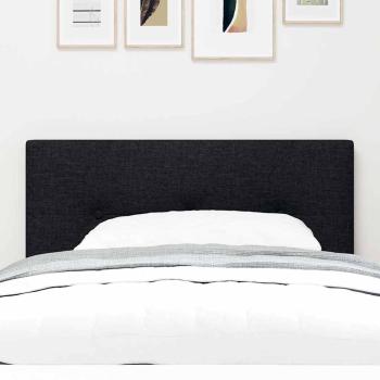 LED Kopfteil Mit Knopfheftung Schwarz 90 cm Stoff