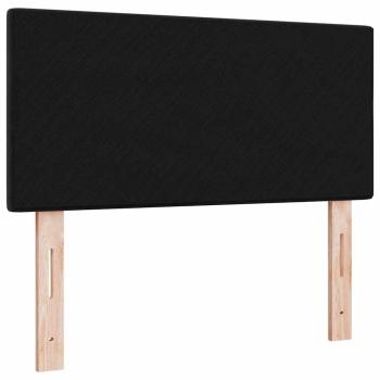 LED Kopfteil Mit Knopfheftung Schwarz 90 cm Samt