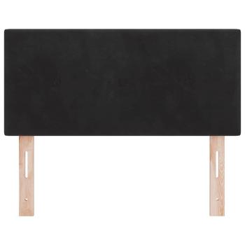 LED Kopfteil Mit Knopfheftung Schwarz 90 cm Samt