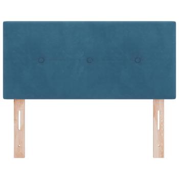 LED Kopfteil Mit Knopfheftung Dunkelblau 90 cm Samt