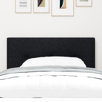 LED Kopfteil mit LED-Lichtleisten Schwarz 100 cm Stoff