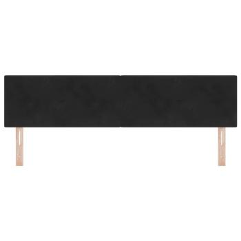 LED Kopfteil mit LED-Lichtleisten Schwarz 180 cm Samt